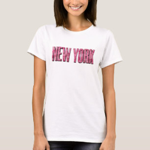 Classic Pink NEW YORK Wearable Art T-Shirt