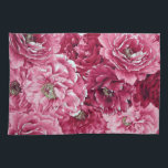 Classic Pink Peonies Clusters Floral Kitchen Towel<br><div class="desc">Feminine,  elegant and classic kitchen towel featuring pink peonies clusters. A perfect accent to your kitchen.</div>
