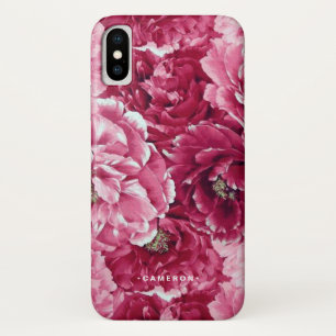 Classic Pink Peonies Clusters Personalised Case-Mate iPhone Case