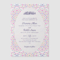 Classic Pink Purple Blue Jewel Gold Muslim Wedding