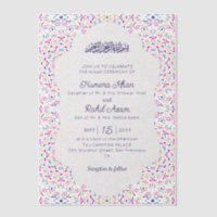 Classic Pink Purple Blue Jewel Gold Muslim Wedding