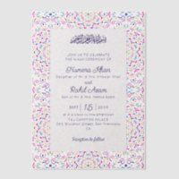 Classic Pink Purple Blue Jewel Gold Muslim Wedding
