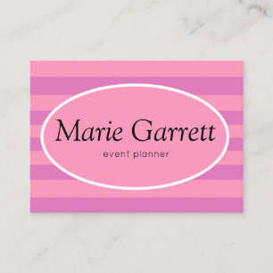 Classic Pink Stripe Business Card