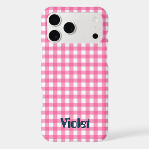 Classic Pink & White Gingham Check Pattern