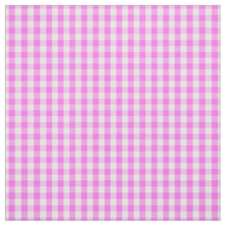 Classic Pink White Gingham Check Pattern Fabric