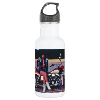 Classic Pinup Girl On A Motorcycle 532 Ml Water Bottle