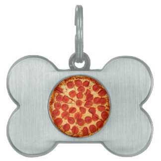 classic pizza lover pet ID tag