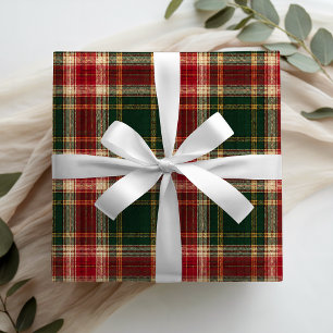 Classic Plaid Christmas Tartan Elegance Wrapping Paper