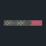 Classic Plaid Christmas Wrap Around Address Label<br><div class="desc">Embrace timeless holiday style with our classic Christmas collection featuring a traditional red and green plaid design. Perfect for spreading festive cheer,  these designs evoke warmth and nostalgia,  making them ideal for cards,  invitations,  and seasonal décor. Personalise each item to add a cosy,  classic touch to your holiday celebrations.</div>