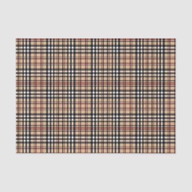 Classic plaid design tissue paper (Front)