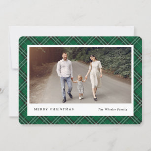 Classic Plaid EDITABLE COLOR Holiday Photo Cards