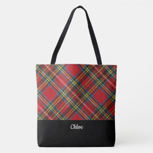 Classic Plaid Monogrammed Tote Bag