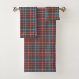 Classic Plaid Pattern Bath Towel Set