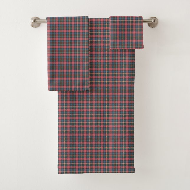 Classic Plaid Pattern Bath Towel Set (Insitu)