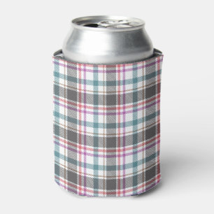 Classic Plaid Pattern Can Cooler