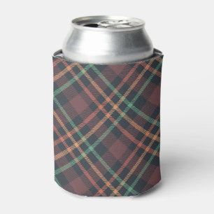 Classic Plaid Pattern Can Cooler