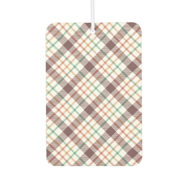 Classic Plaid Pattern Car Air Freshener (Front)