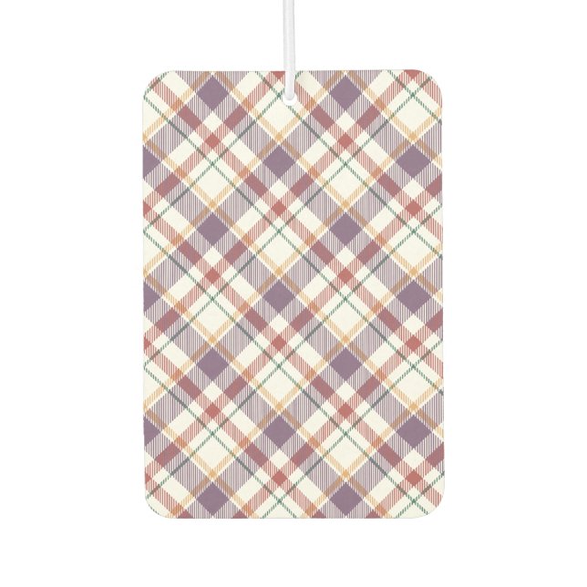 Classic Plaid Pattern Car Air Freshener (Front)