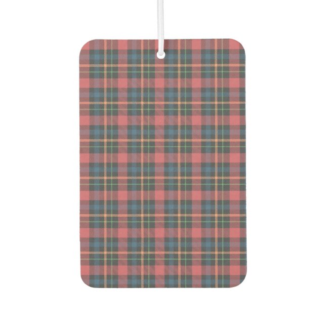 Classic Plaid Pattern Car Air Freshener (Front)