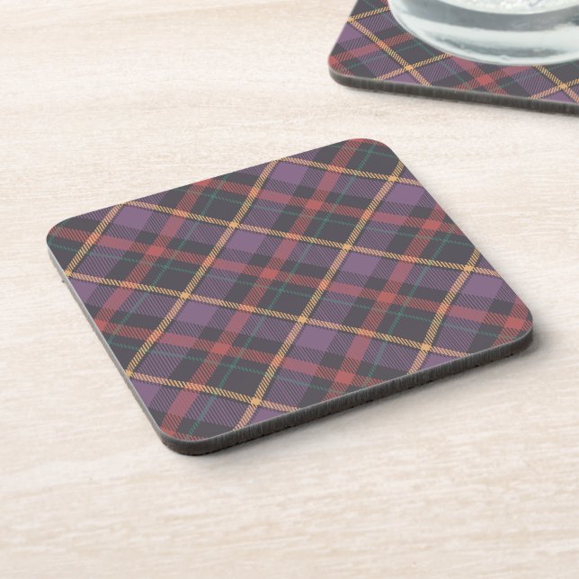 Classic Plaid Pattern Coaster (Left Side)