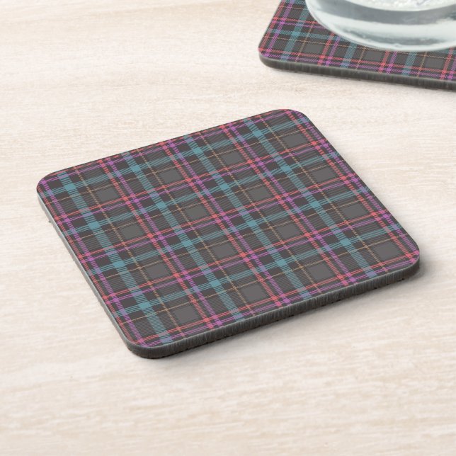 Classic Plaid Pattern Coaster (Left Side)