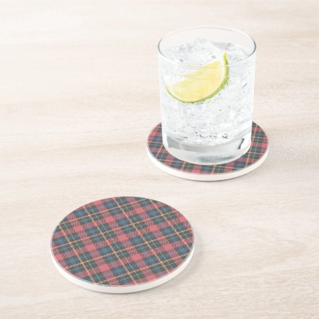 Classic Plaid Pattern Coaster (Side)