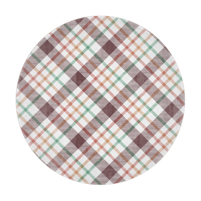 Classic Plaid Pattern Cutting Board (Front)