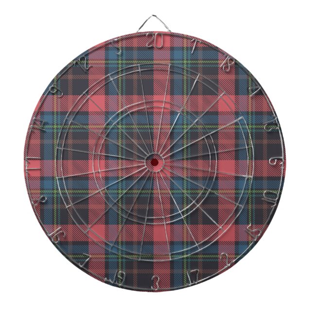 Classic Plaid Pattern Dartboard (Front)