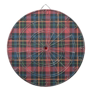 Classic Plaid Pattern Dartboard