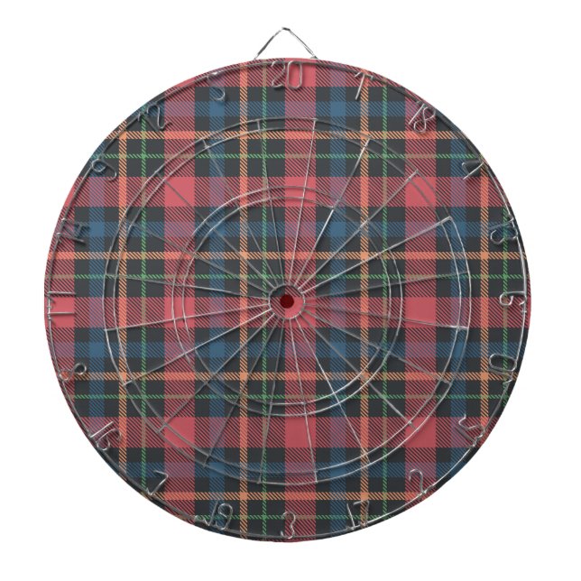 Classic Plaid Pattern Dartboard (Front)