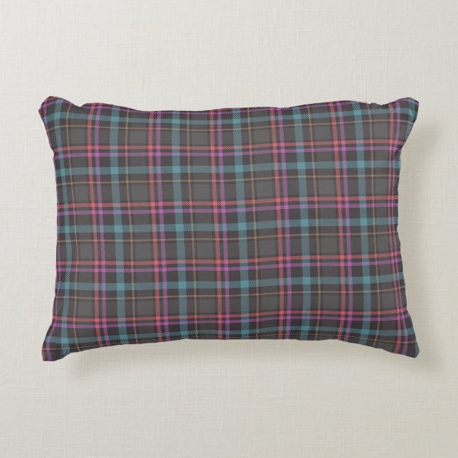 Classic Plaid Pattern Decorative Cushion (Front)