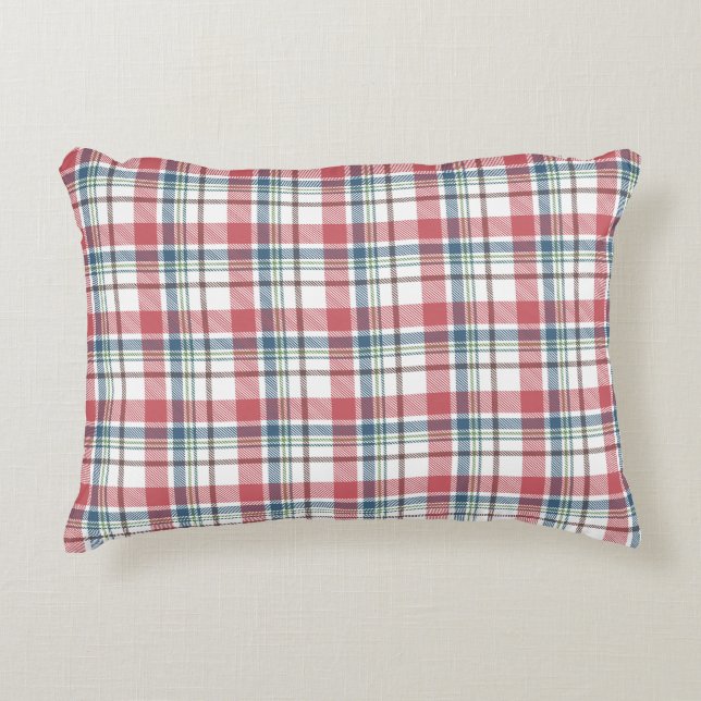 Classic Plaid Pattern Decorative Cushion (Front)
