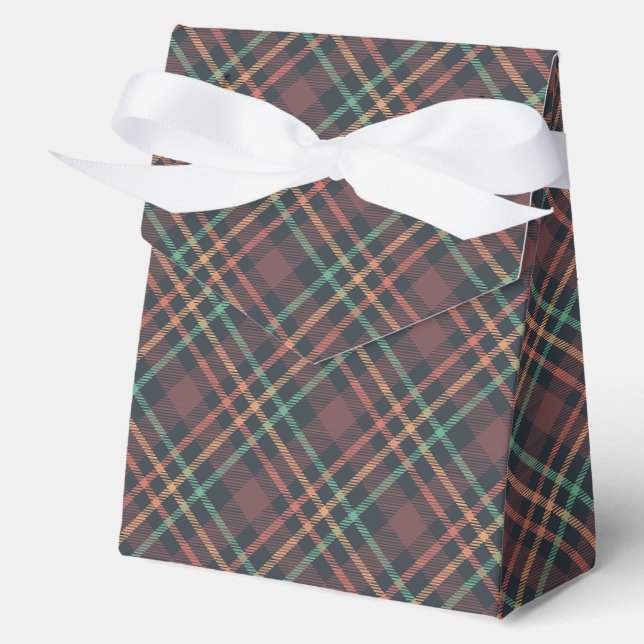 Classic Plaid Pattern Favour Box (Front)