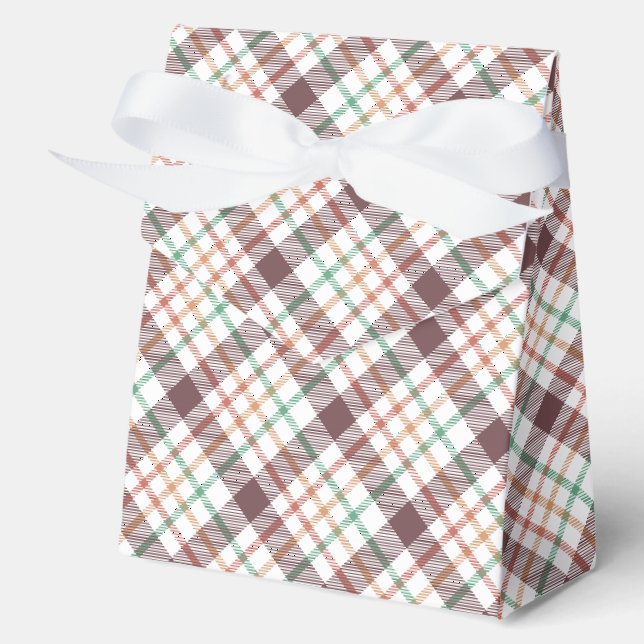 Classic Plaid Pattern Favour Box (Front)