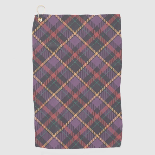Classic Plaid Pattern Golf Towel (Front)