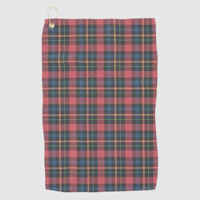 Classic Plaid Pattern Golf Towel (Front)