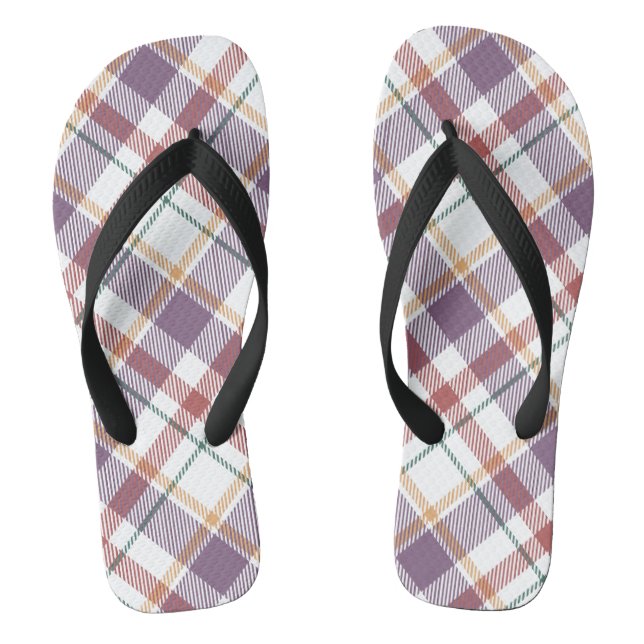Classic Plaid Pattern Jandals (Footbed)