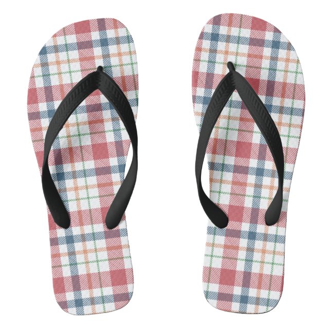 Classic Plaid Pattern Jandals (Footbed)