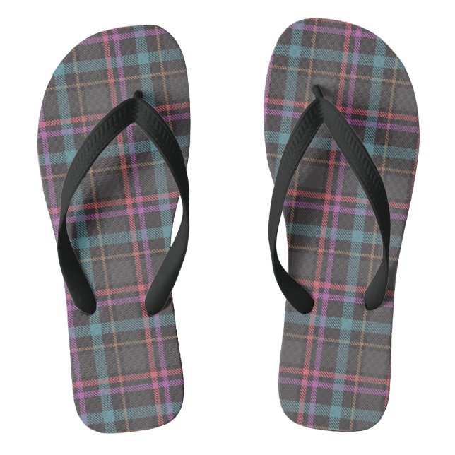 Classic Plaid Pattern Jandals (Footbed)