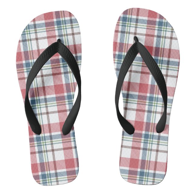 Classic Plaid Pattern Jandals (Footbed)