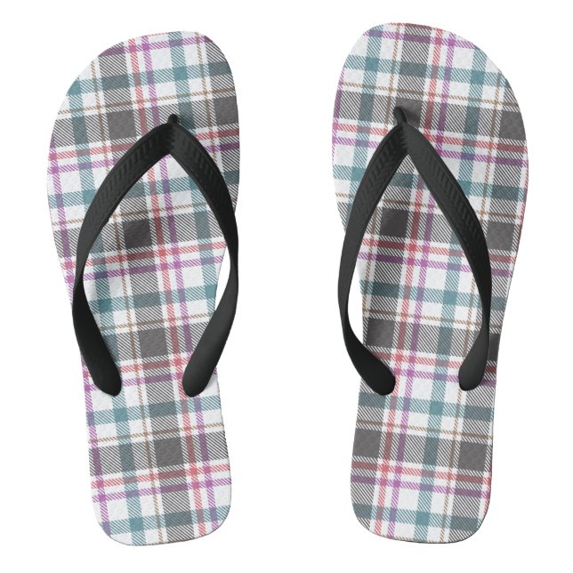 Classic Plaid Pattern Jandals (Footbed)