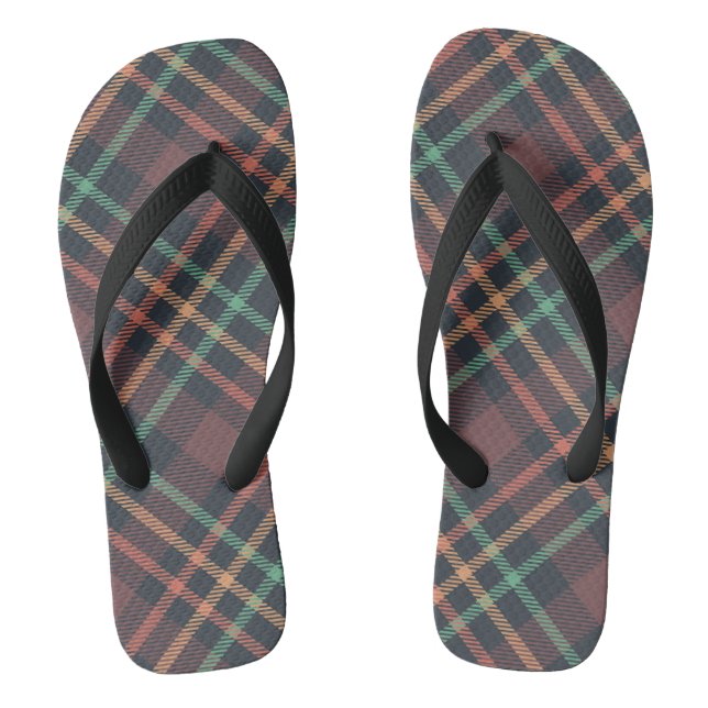 Classic Plaid Pattern Jandals (Footbed)