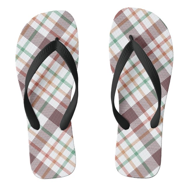 Classic Plaid Pattern Jandals (Footbed)