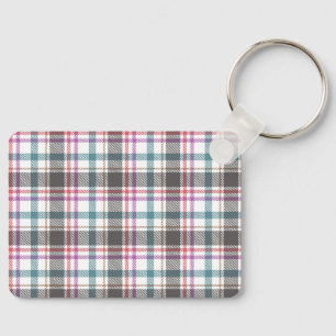 Classic Plaid Pattern Key Ring
