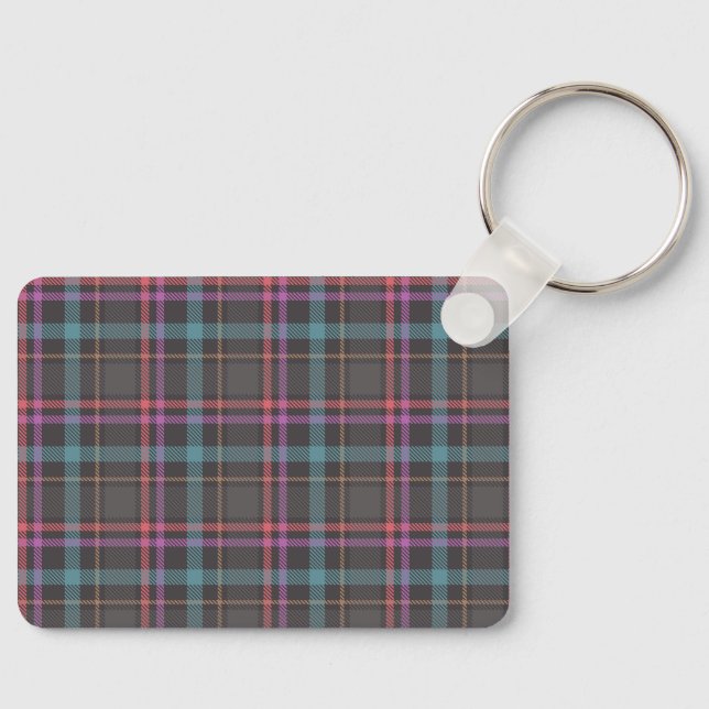 Classic Plaid Pattern Key Ring (Front)