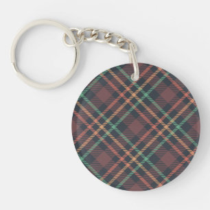 Classic Plaid Pattern Key Ring
