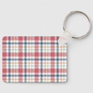 Classic Plaid Pattern Key Ring