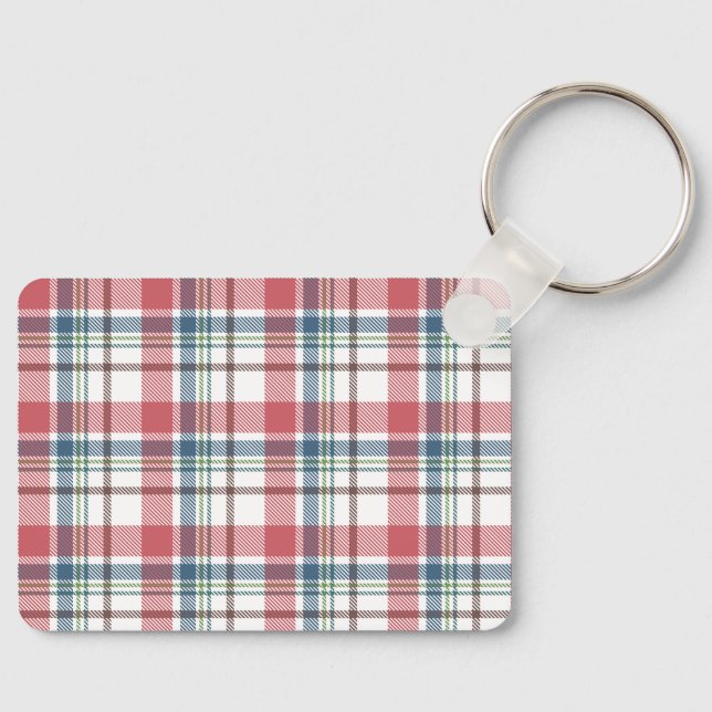 Classic Plaid Pattern Key Ring (Front)