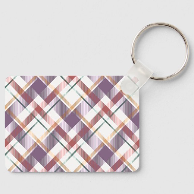 Classic Plaid Pattern Key Ring (Front)