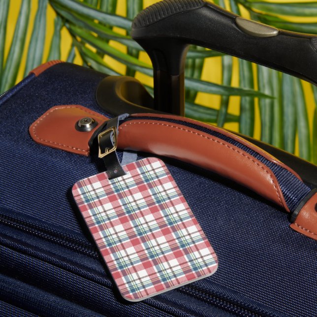 Classic Plaid Pattern Luggage Tag (Front Insitu 1)